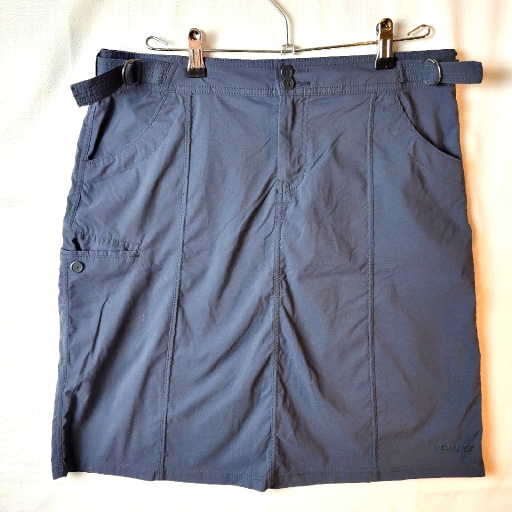 Marmot Charcoal Nylon Blend Active Cargo Skirt Womens 10 EUC